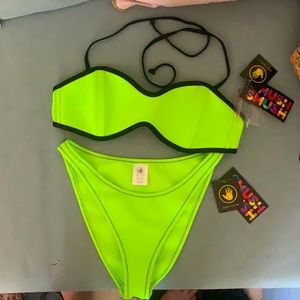 NWT neon green body glove neoprene bikini 🏄🏼‍♀️